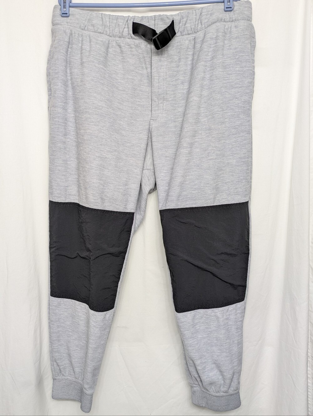 Men's Two-Tone Grey and Black Jogger Pants